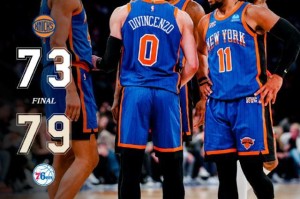 79比73！NBA近8年最低分一战 尼克斯76人带你穿越